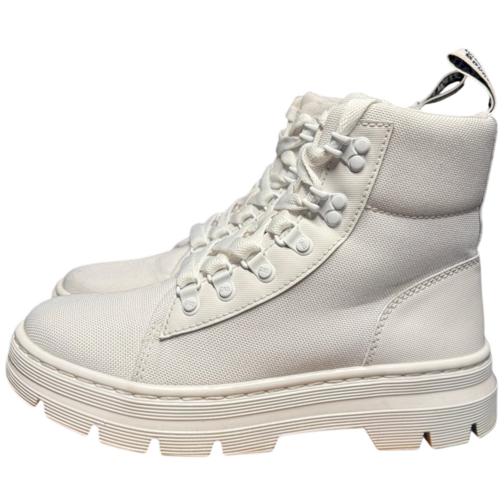 Doc's Dr Martens Combs Women's 7 White Combat Boots Platform - Picture 3 of 11
